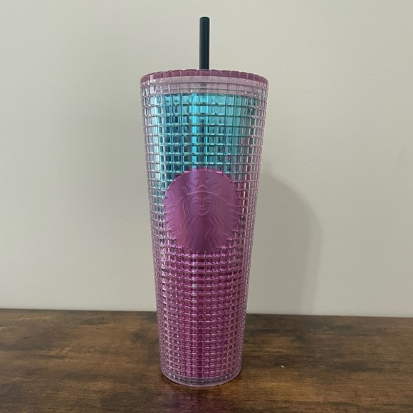 Starbucks Summer 2021 Blue & Pink Grid Venti Tumbler - Picture 6 of 6